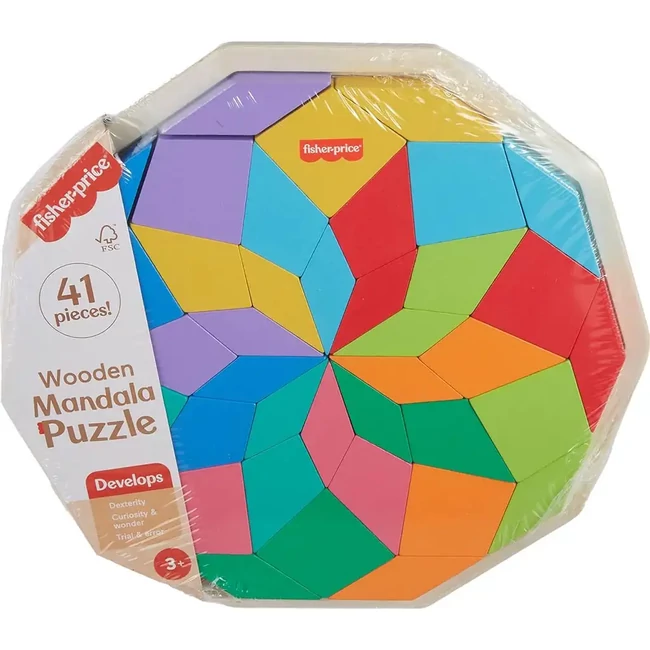 Fisher-Price: Wood Fa mandala színkirakó – Mattel