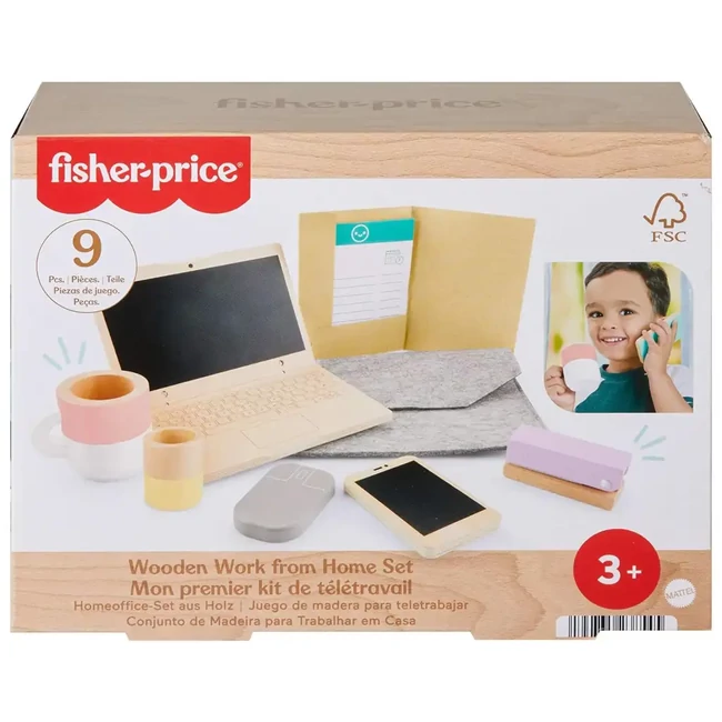 Fisher Price: Wood fa Home office játékszett – Mattel
