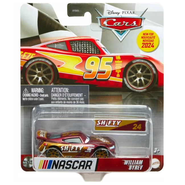 Verdák: Nascar William Byrev karakter kisautó 1/55 – Mattel