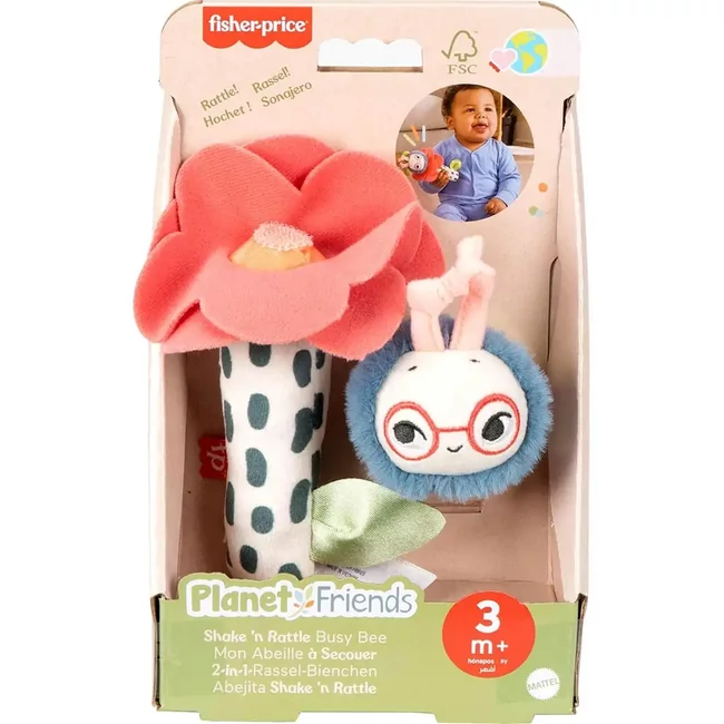 Fisher-Price: Planet Friends Zömi csörgő méhecske – Mattel