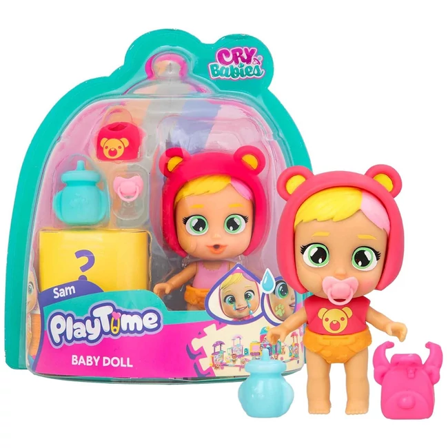 Cry Babies Playtime – Sam könnyes baba kiegészítőkkel