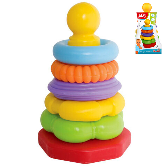 ABC színes gyűrű piramis 25 cm – Simba Toys