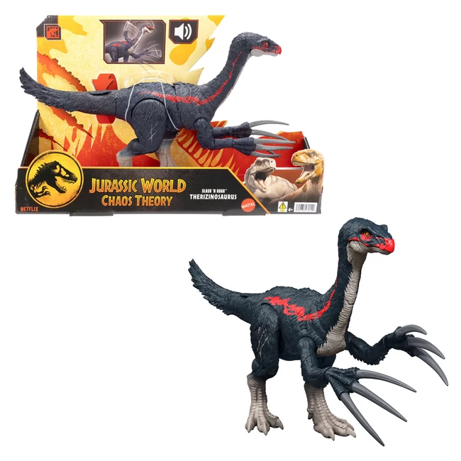 Jurassic World kolosszális támadó Therizinosaurus – Mattel