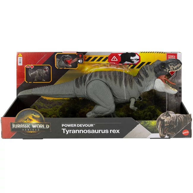 Jurassic World: Újjászületés – Power Devour Tyrannosaurus Rex – Mattel