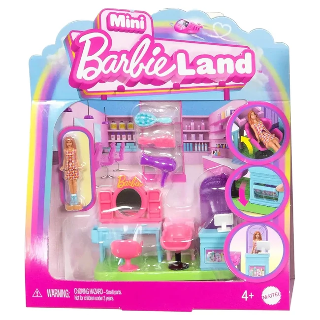 Barbie: Mini BarbieLand – Fodrászat játékszett – Mattel