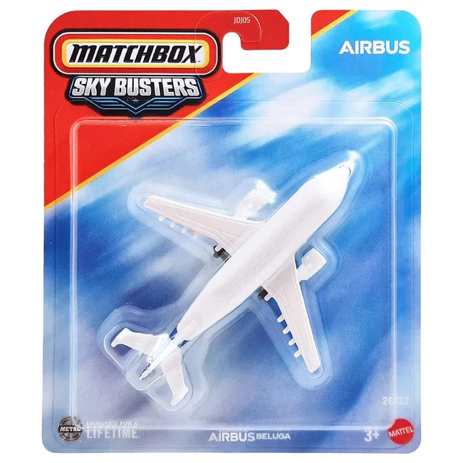Matchbox Sky Busters: Airbus Beluga repülő modell 1/64 – Mattel