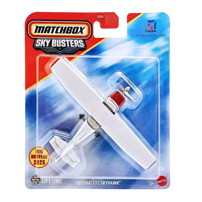 Matchbox Sky Busters: Cessna 172 Skyhawk repülő modell 1/64 – Mattel