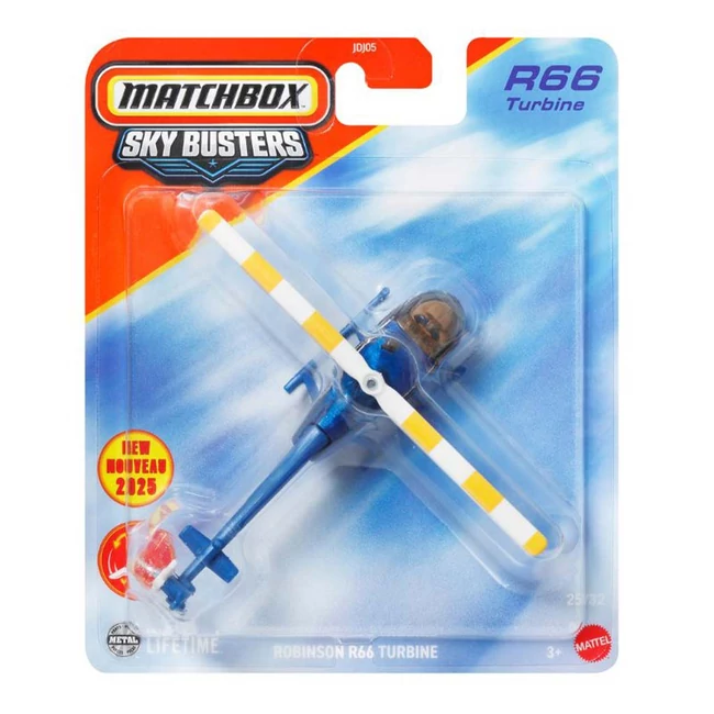 Matchbox Sky Busters: Robinson R66 Turbine repülő modell 1/64 – Mattel