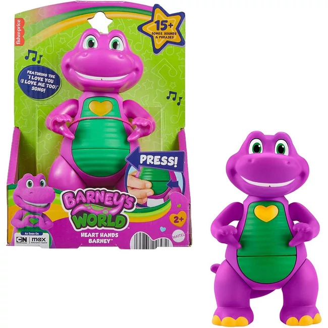 Fisher-Price: Barney’s World Szívet mutató Barney – Mattel