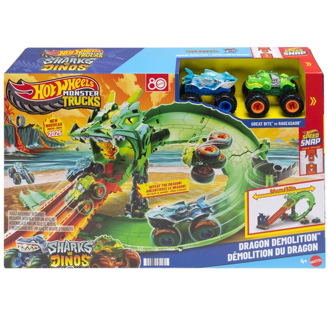 Hot Wheels Monster Trucks: Sárkányfutam pályaszett – Mattel