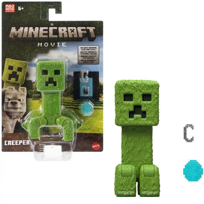 Minecraft: Egy Minecraft film Creeper akciófigura kiegészítőkkel – Mattel