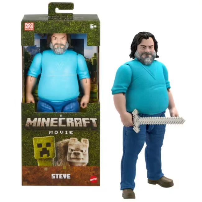 Minecraft: Egy Minecraft film Steve akciófigura karddal 30 cm – Mattel