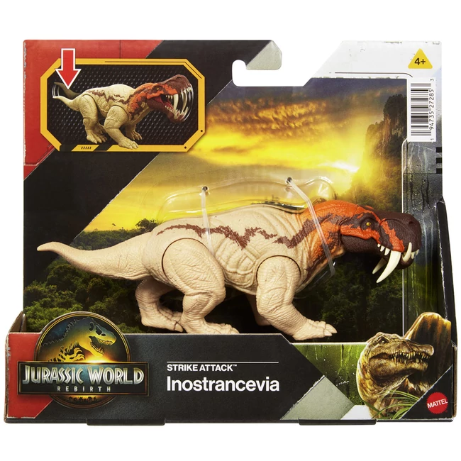 Jurassic World: Újjászületés Strike Attack Inostrancevia támadó dinoszaurusz figura – Mattel