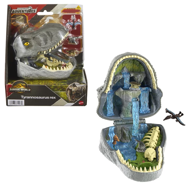 Jurassic World: Újjászületés Micro Adventures T-Rex mini játékszett – Mattel