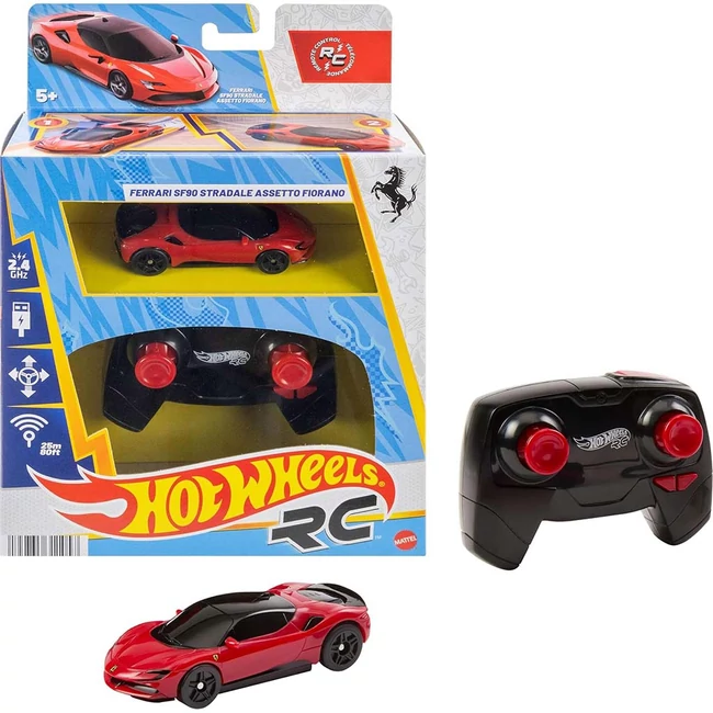 Hot Wheels: RC Ferrari távirányítós kisautó 1/64 – Mattel