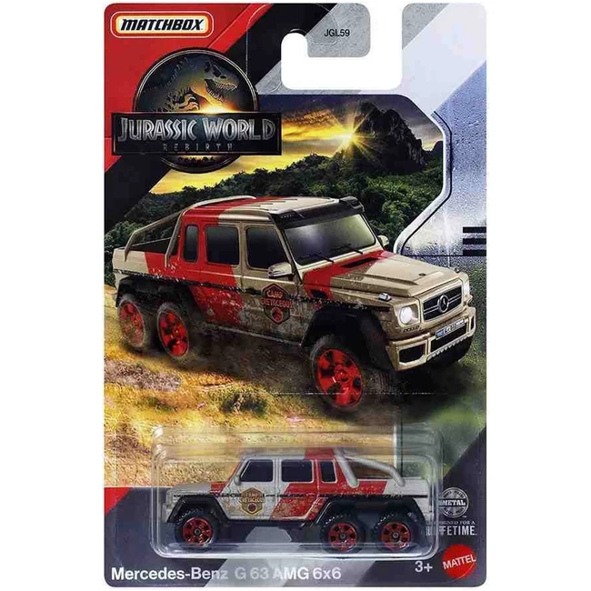 Matchbox Jurassic World: Mercedes-Benz G63 AMG 6×6 kisautó 1/64 – Mattel