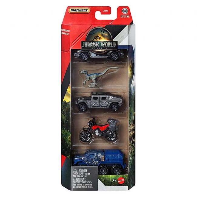 Matchbox Jurassic World Dino Capture Team 5 db-os kisautó szett – Mattel
