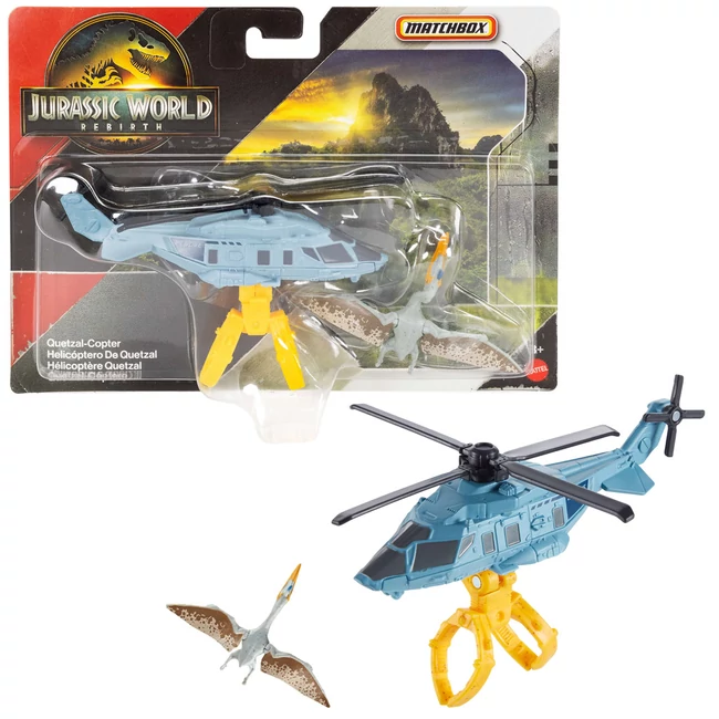 Matchbox Jurassic World: Quetzal-Copter dinó szállító jármű Quetzalcoatlus figurával – Mattel