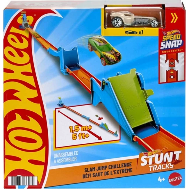 Hot Wheels: Kaszkadőr kezdőszett - Slam Jump Challenge játékszett - Mattel