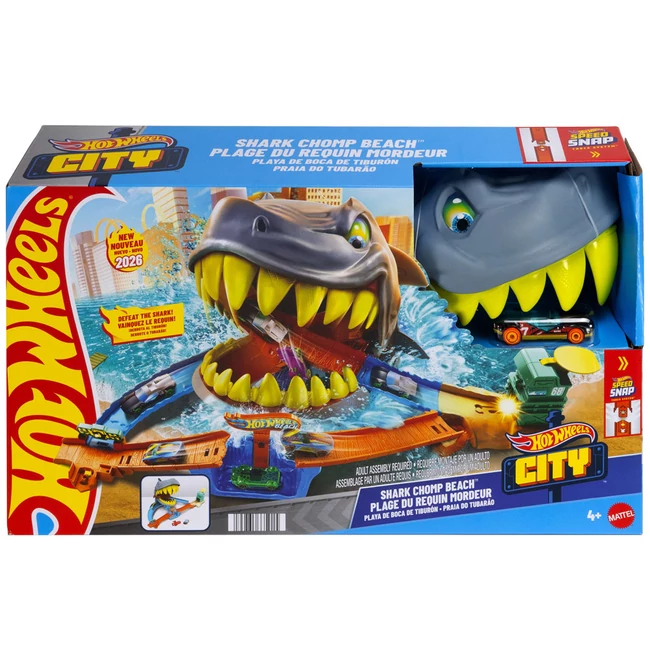 Hot Wheels: Cápatámadás pályaszett kisautóval – Mattel