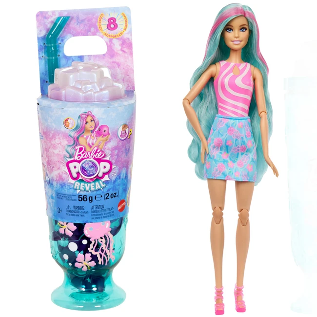 Barbie Reveal illatos Shaker sorozat türkiz hajú baba medúza figurával - Mattel