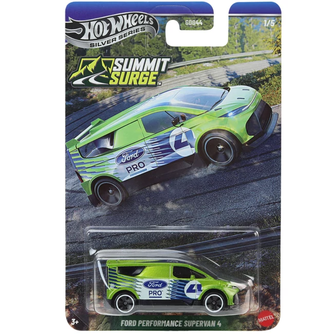 Hot Wheels Silver Series: Ford Performance Supervan 4 zöld kisautó 1/64 – Mattel