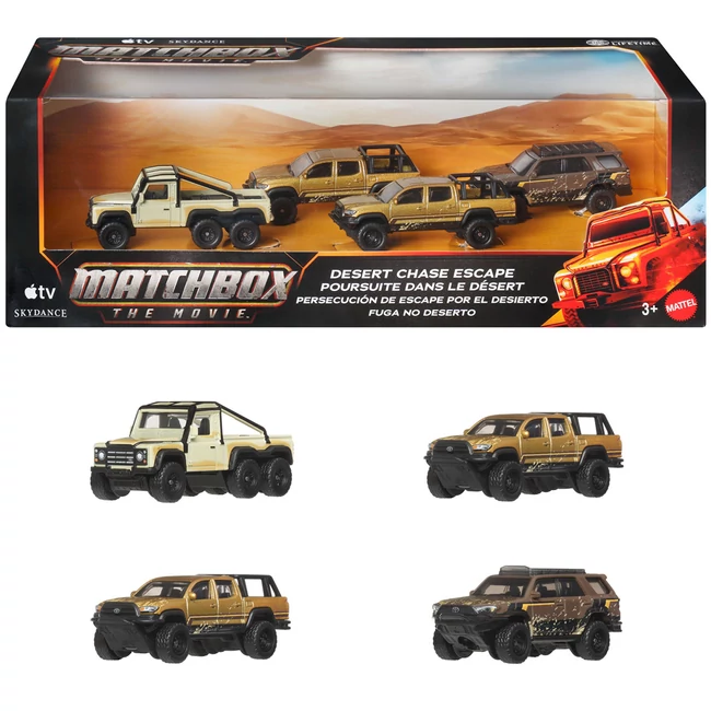 Matchbox A film: Menekülés a sivatagi üldözésből kisautók gyűjtői multipack 1/64 – Mattel