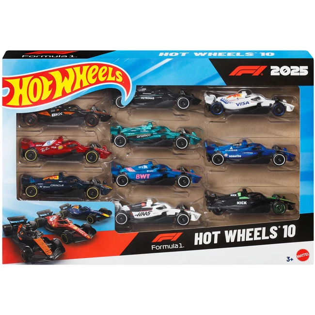 Hot Wheels Kisautók: F1 10 Darabos Szett - Mattel