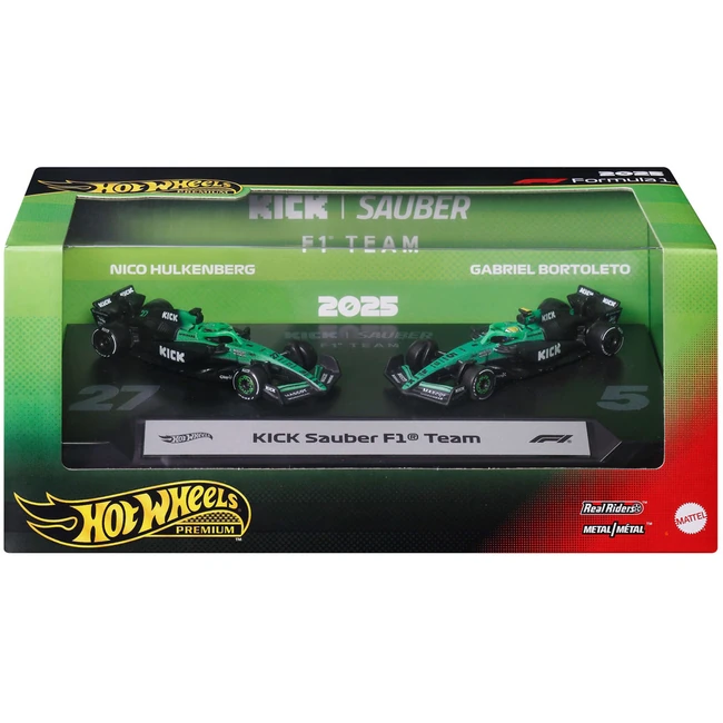 Hot Wheels F1 Kisautó 2-es Csomag - Sauber: Hulkenberg + Bortoleto - Mattel