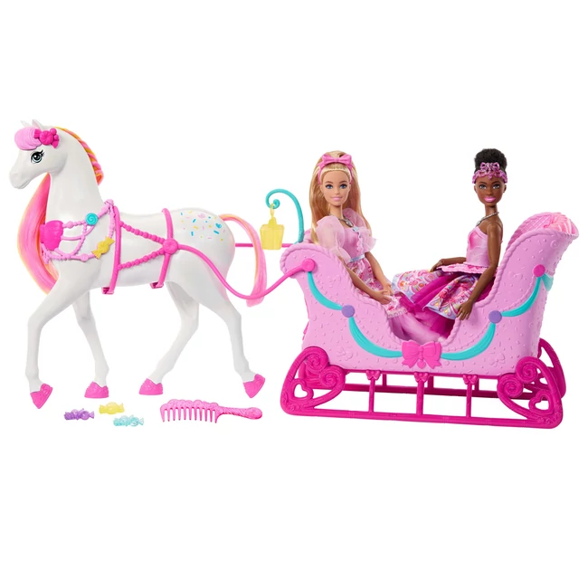 Barbie Diótörő - Havas Szán Készlet Paripával - Mattel