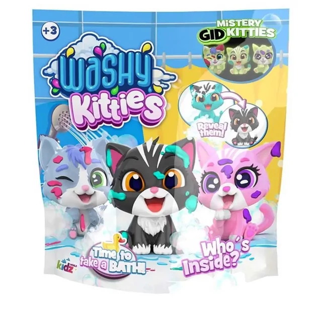 Washy Friends: Color Reveal Pancsoló cicusok meglepetés tasakban többféle 1 db