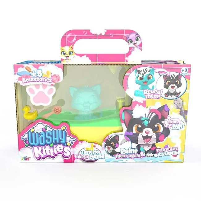 Washy Friends: Color Reveal Pancsoló cicusok káddal és kiegészítőkkel – Cirmi