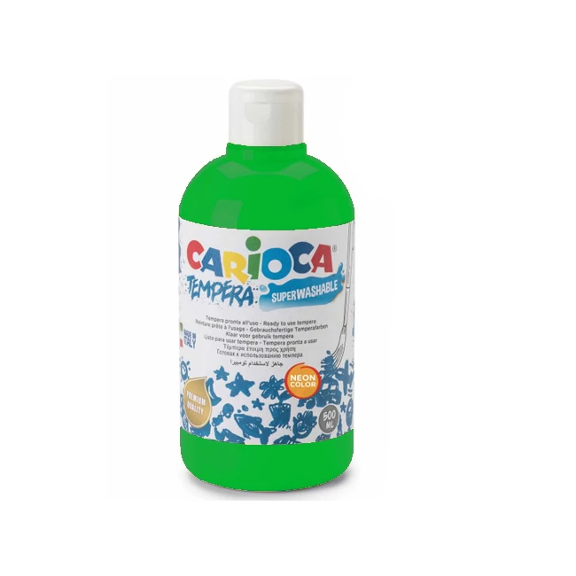 Neon zöld színű tempera 500ml – Carioca