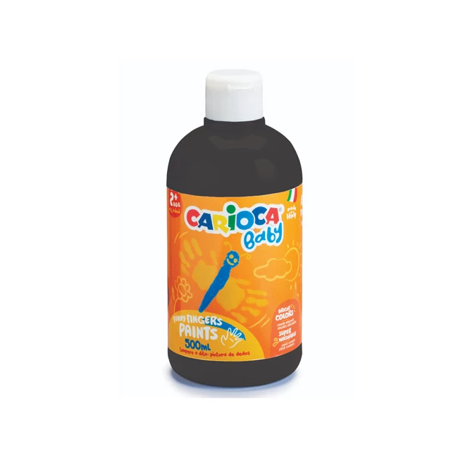 Baby ujjfesték fekete színben 500 ml-es flakonban – Carioca