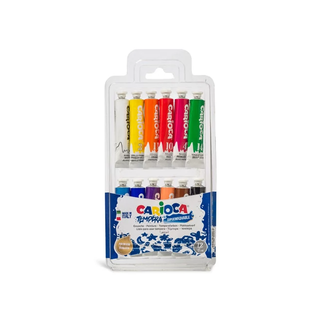 Színes tempera szett 12 db 12ml – Carioca