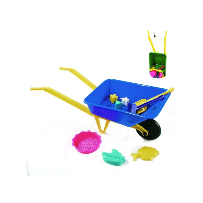 Nagy homokozó talicska szerszámokkal – D-Toys