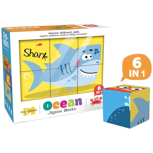 6 az 1-ben kirakós mesekocka – Óceán