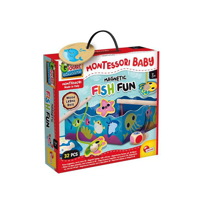 Montessori baby fa mágneses horgászós játék