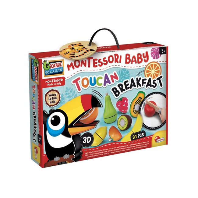 Montessori baby 2az1-ben készségfejlesztő játék – A tukán reggelije