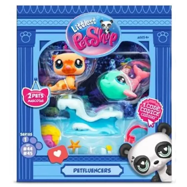 Littlest Pet Shop: Petfluencers vidra és halacska 2 db-os figura szett – Vízalatti kalandok 2.széria
