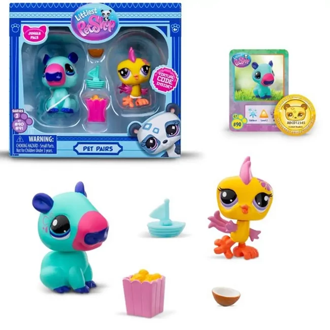 Littlest Pet Shop: Jungle Pals – Capybara és Papagáj figura csomag 2. Széria