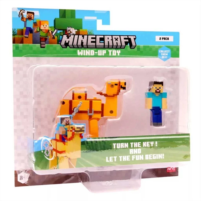 Minecraft 3D figura felhúzható állattal 2. sorozat többféle változatban 1 db