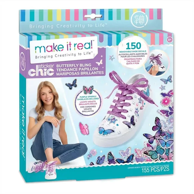 Make It Real: Sticker Chic Cipődíszítés – Pillangók