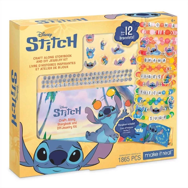 Make it Real: Stitch karkötőkészítő szett mesekönyvvel