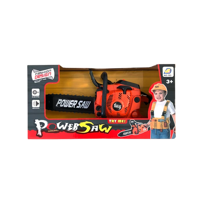 Power Saw elektronikus láncfűrész fénnyel és hanggal narancssárga színben