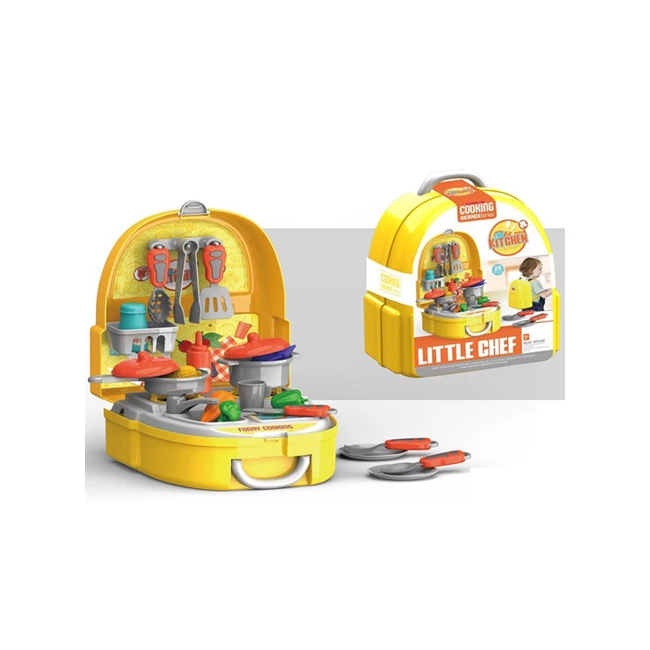Little Chef minikonyha készlet vállra akasztható hátizsákban 26 db-os készlet