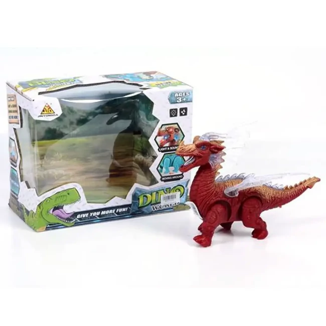 Elemes sárkány figura fénnyel 25 cm