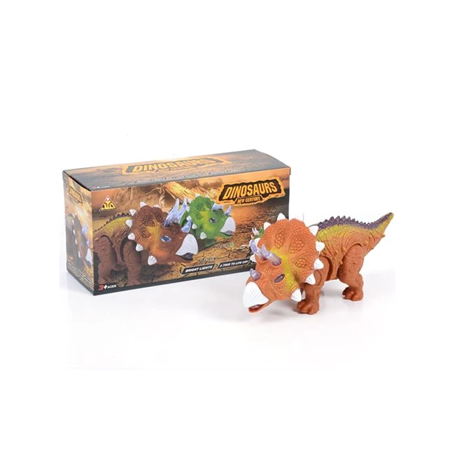 Triceratopsz dinoszaurusz figura fény effektekkel