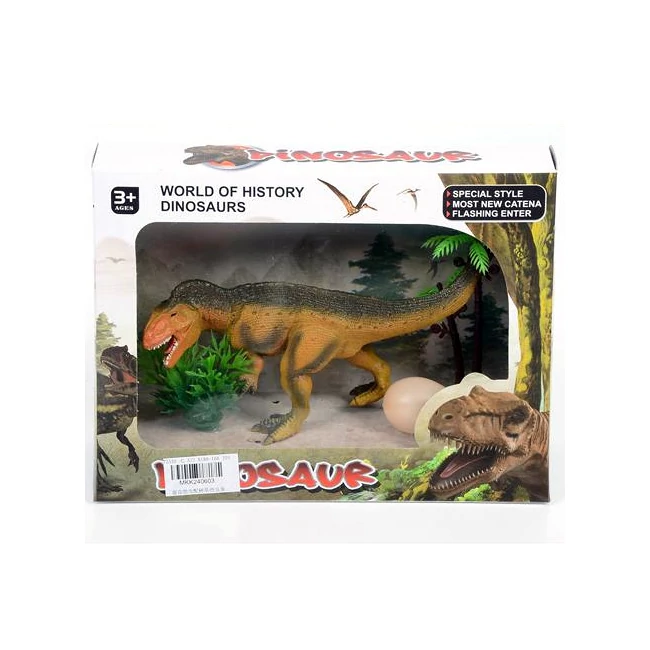 Allosaurus figura tojással és növényekkel