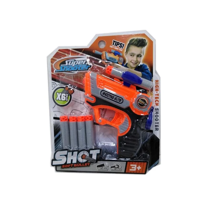 Szivacslövő pisztoly 6 tölténnyel